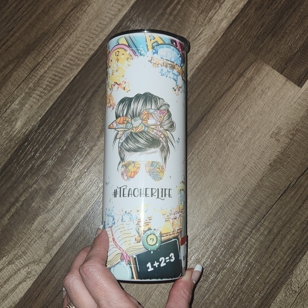 Teacher Gift 20 OZ CUSTOM TEACHER LIFE TUMBLER